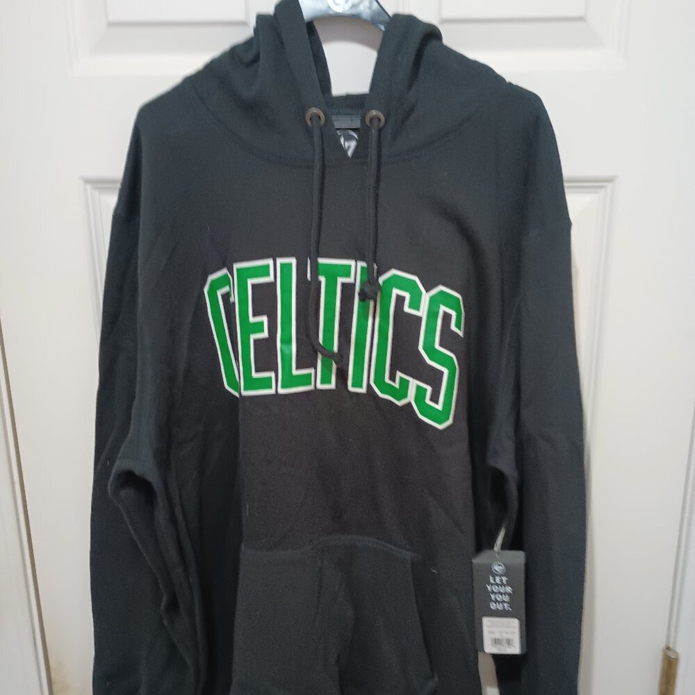 NWT Boston Celtics Black X-Large Man's Hooded Sweatshirt 47 NBA Pro Basketball